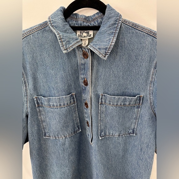 Future Collective Women’s Denim Dress - M - Picture 5 of 8